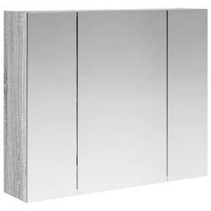 vidaXL F&uuml;rdőszobai t&uuml;k&ouml;rszekr&eacute;ny Sz&uuml;rke Sonoma 60 x 14,5 x 50 cm