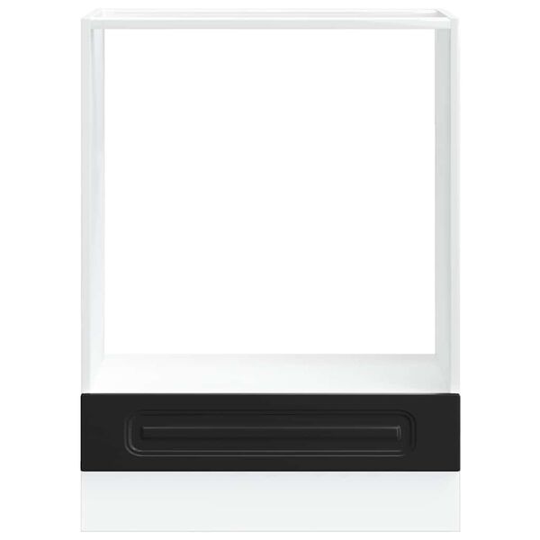 vidaXL sütőszekrény Kalmar fekete színű műfa