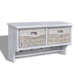 vidaXL feh&eacute;r cs&aacute;sz&aacute;rfa fali polc 60 x 23,5 x 33 cm