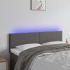 vidaXL sz&uuml;rke műbőr LED-es fejt&aacute;mla 144 x 5 x 78/88 cm