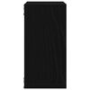 vidaXL 4 db fekete t&ouml;lgysz&iacute;nű szerelt fa fali kockapolc 30x15x30 cm