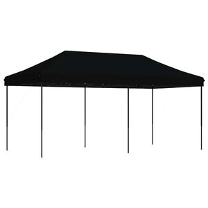 vidaXL fekete &ouml;sszecsukhat&oacute; felugr&oacute; rendezv&eacute;nys&aacute;tor 580x292x315 cm