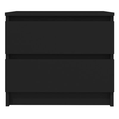 vidaXL fekete forgácslap éjjeliszekrény 50 x 39 x 43,5 cm