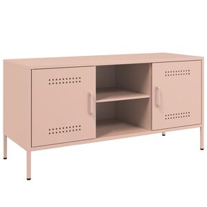vidaXL r&oacute;zsasz&iacute;n ac&eacute;l TV-szekr&eacute;ny 100,5 x 39 x 50,5 cm