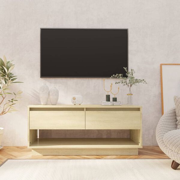 vidaXL sonoma tölgy színű szerelt fa TV-szekrény 102x41x44 cm