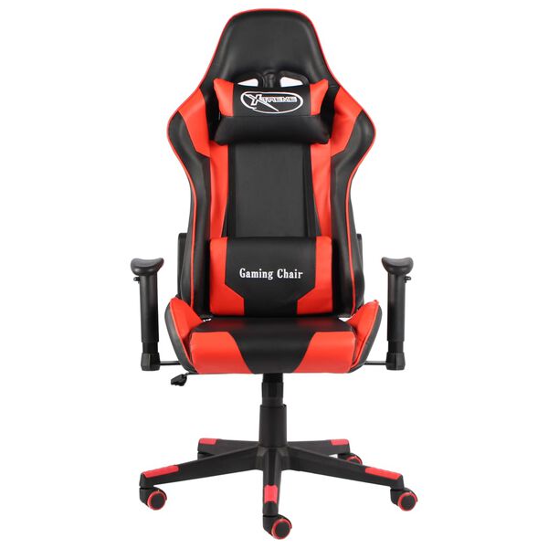 vidaXL piros PVC forgó gamer szék