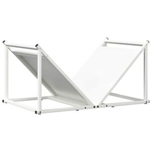 vidaXL fehér hidegen hengerelt acél tűzifatároló 70x43x34,5 cm