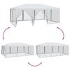 vidaXL fehér HDPE rendezvénysátor 10 hálós oldalfallal 6 x 4 m