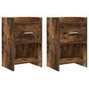 vidaXL &Eacute;jjeliszekr&eacute;nyek 2 pcs F&uuml;st&ouml;s T&ouml;lgy 40 x 30 x 60 cm Szerelt Fa