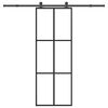 vidaXL ESG &uuml;veg &eacute;s alum&iacute;nium tol&oacute;ajt&oacute; f&eacute;mszerelv&eacute;ny-szettel 76x205 cm