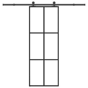 vidaXL ESG &uuml;veg &eacute;s alum&iacute;nium tol&oacute;ajt&oacute; f&eacute;mszerelv&eacute;ny-szettel 76x205 cm