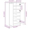 vidaXL betonsz&uuml;rke szerelt fa cipősszekr&eacute;ny 59 x 35 x 100,5 cm