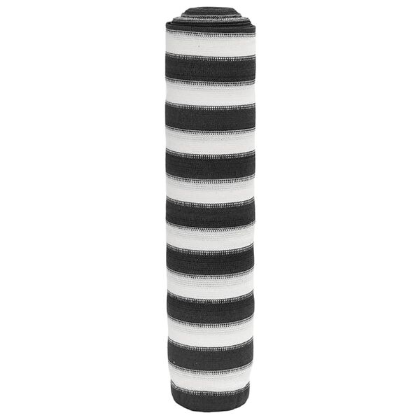 vidaXL antracitsz&uuml;rke &eacute;s feh&eacute;r HDPE bel&aacute;t&aacute;sg&aacute;tl&oacute; h&aacute;l&oacute; 1,8x50m 195 g/m&sup2;