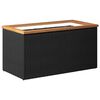 vidaXL fekete polyrattan &uuml;ltetől&aacute;da 80 x 40 x 40 cm