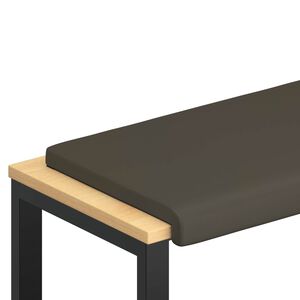 vidaXL Padp&aacute;rna Műbőr Sz&uuml;rke M&eacute;ret: 35 cm m&eacute;ly