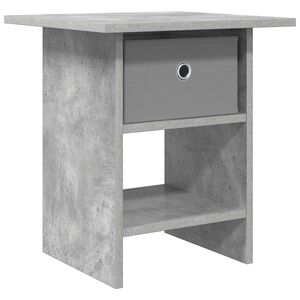 vidaXL &Eacute;jjeli asztal fi&oacute;kkal Beton Sz&uuml;rke 41 x 40 x 45 cm Faanyag
