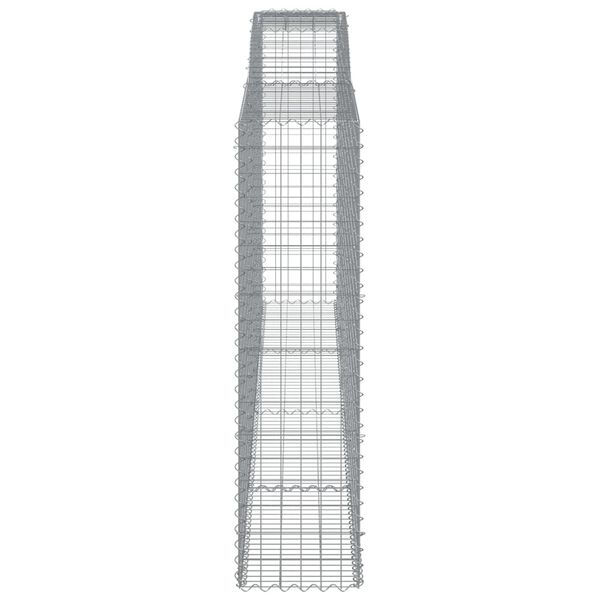 vidaXL &iacute;ves horganyzott vas gabion kos&aacute;r 400x50x180/200 cm