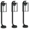 vidaXL 3 db fekete rozsdamentes ac&eacute;l k&uuml;lt&eacute;ri &aacute;ll&oacute;l&aacute;mpa 60 cm