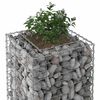 vidaXL Gabion emelt &aacute;gy Ez&uuml;st 50 x 50 x 150 cm Horganyzott ac&eacute;l
