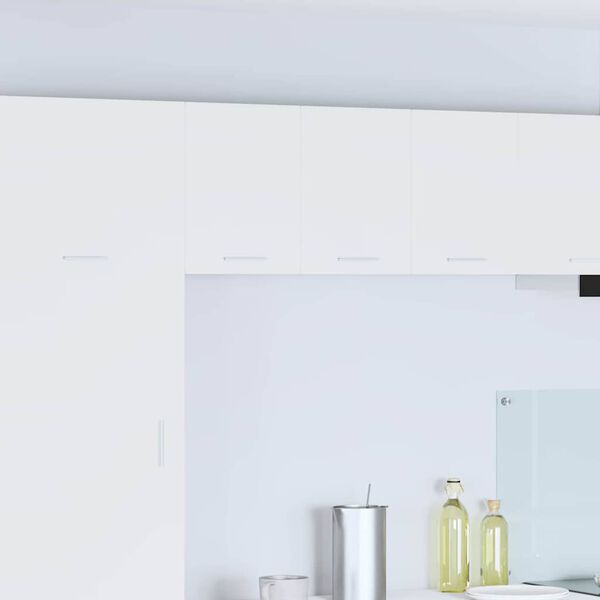 vidaXL F&uuml;ggő szekr&eacute;ny t&aacute;rol&oacute;val ajt&oacute;val Feh&eacute;r 30 x 31 x 40 cm Faanyag