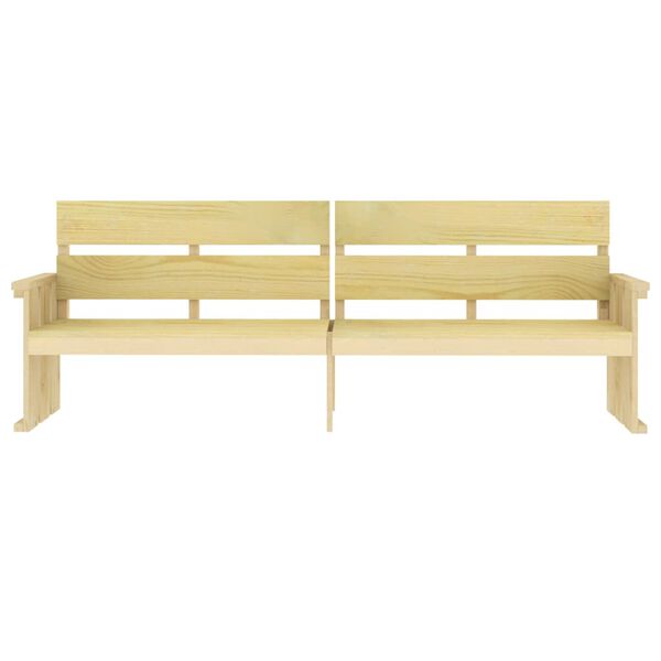 vidaXL 5 r&eacute;szes impregn&aacute;lt fenyőfa kerti &eacute;tkezőgarnit&uacute;ra