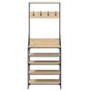 vidaXL sonoma tölgy színű ruhafogas cipőpolccal 70x34x184 cm