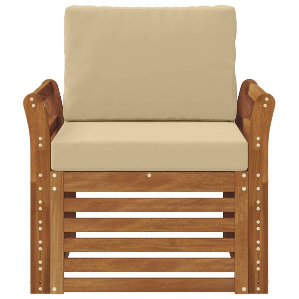 vidaXL K&uuml;lt&eacute;ri kanap&eacute; szett T&ouml;m&ouml;r ak&aacute;cfa &eacute;s poli&eacute;szter Term&eacute;szetes