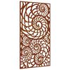 vidaXL kagyl&oacute;mint&aacute;s corten ac&eacute;l kerti fald&iacute;sz 105 x 55 cm