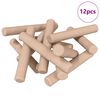 vidaXL Fa d&uuml;belek 12 db Barna &Oslash; 6 x 40 mm T&ouml;m&ouml;r fa