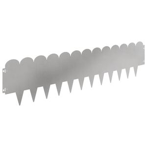 vidaXL Fűszeg&eacute;lyez&eacute;s 10 db 103 x 25 cm Ac&eacute;l Ez&uuml;st