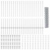 vidaXL Kerítés oszlopokkal Ezüst 1 x 25 m Acél