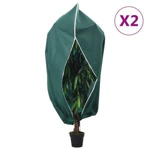 vidaXL 2 db n&ouml;v&eacute;nyv&eacute;dő huzat cipz&aacute;rral 70 g/m&sup2; 1x1,55 m