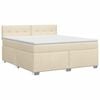 vidaXL Boxspring &aacute;gy matraccal Kr&eacute;msz&iacute;nű 140 x 200 cm Sz&ouml;vet