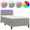 vidaXL vil&aacute;gossz&uuml;rke b&aacute;rsony rug&oacute;s &eacute;s LED-es &aacute;gy matraccal 90x190 cm