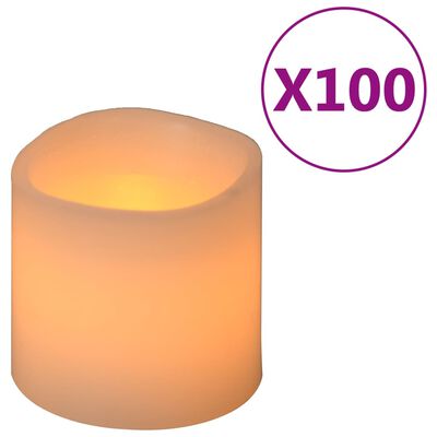 vidaXL 100 db meleg fehér LED-es gyertya