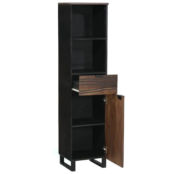 vidaXL F&uuml;rdőszobai mosd&oacute;szekr&eacute;ny ajt&oacute;val Di&oacute; 38 x 33 x 160 cm Faanyag