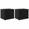 vidaXL 2 db fekete polyrattan kerti &uuml;ltetől&aacute;da 36x30x32 cm