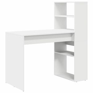 vidaXL Asztal Feh&eacute;r Szerelt Fa 113 x 54 x 120 cm