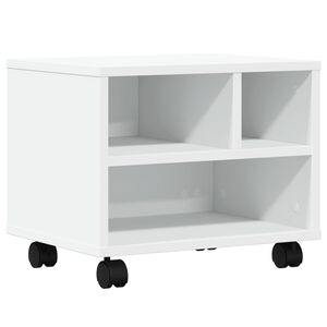 vidaXL feh&eacute;r nyomtat&oacute;&aacute;llv&aacute;ny kerekekkel 41 x 32 x 34,5 cm