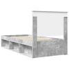 vidaXL Ágykeret fejtámlával Beton Szürke 75 x 190 cm Tömör fenyőfa