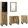 vidaXL F&uuml;rdőszoba b&uacute;tor szett 4 db Barna 38 x 33 x 160 cm Szerelt Fa