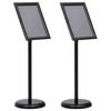 vidaXL Poszter &Aacute;llv&aacute;nyok 2 db Fekete 32,7 x 24 x 108 cm Alum&iacute;nium