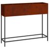 vidaXL Magas Kerti Cser&eacute;p Rozsd&aacute;s 100 x 26 x 82 cm Időj&aacute;r&aacute;s&aacute;ll&oacute; ac&eacute;l