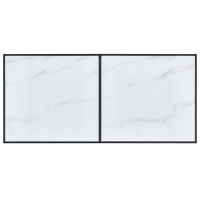 vidaXL fehér edzett üveg dohányzóasztal 160 x 80 x 75 cm