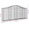 vidaXL 11 db íves horganyzott vas gabion kosár 200x30x80/100 cm