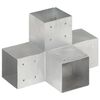 vidaXL X alak&uacute; horganyzott f&eacute;m oszloptart&oacute; 101 x 101 mm