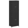 vidaXL fekete polyrattan kerti t&aacute;rol&oacute;szekr&eacute;ny 59 x 40 x 180 cm