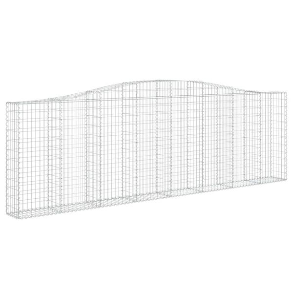 vidaXL 9 db íves horganyzott vas gabion kosár 400x30x120/140 cm