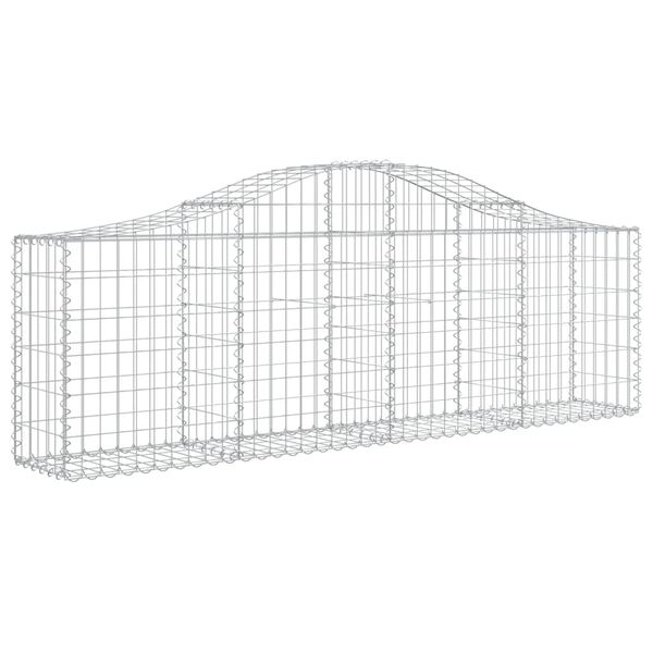 vidaXL 3 db íves horganyzott vas gabion kosár 200x30x60/80 cm