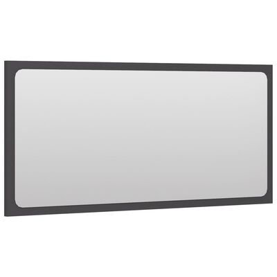 vidaXL szürke forgácslap fürdőszobai tükör 80 x 1,5 x 37 cm